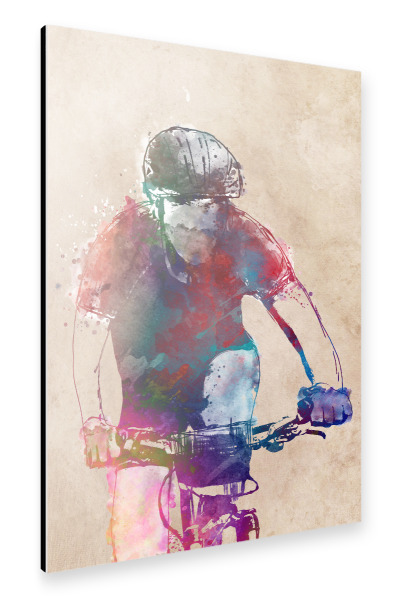 Alu-Dibond "Cycling arts" 30x20 cm artboxONE