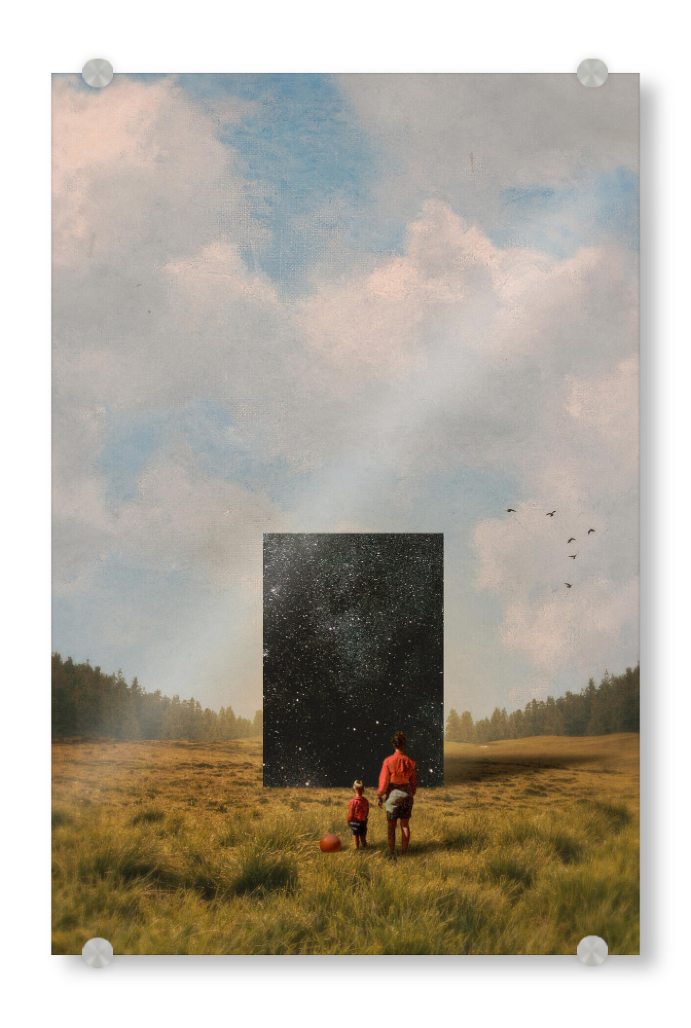 Acrylglasbild "Son, this is the Universe" artboxONE - Natur,Abstrakt,Menschen,Galaxy