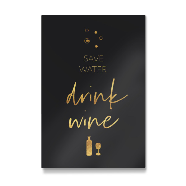 Galerie-Print "Goldene Regel SAVE WATER" 30x20 cm artboxONE
