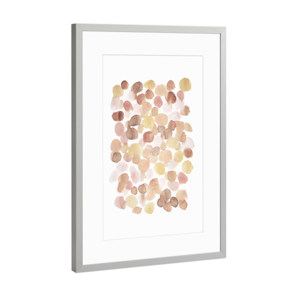 Poster mit Rahmen Silber "Abstract Splatter" artboxONE - Abstrakt