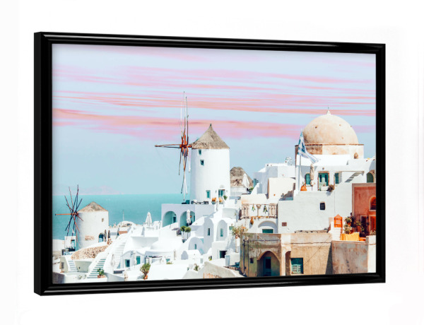 Poster mit schwarzem Rahmen "Scenic Greece" artboxONE - Städte,Architektur