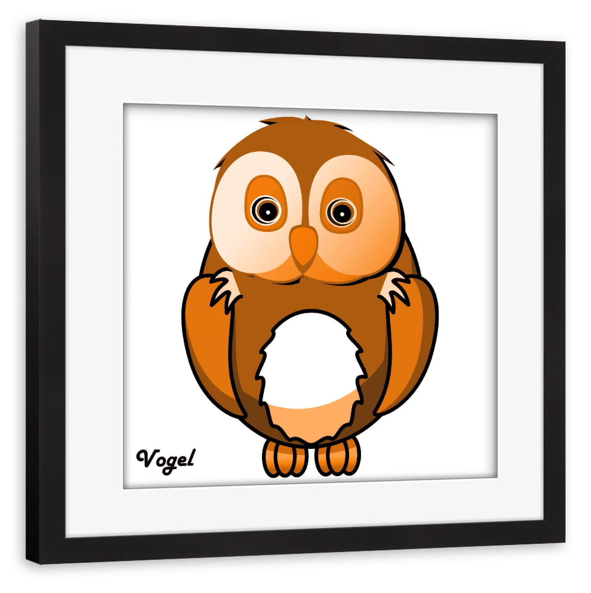 Poster mit Rahmen schwarz "Vogel Afrika" artboxONE - Für Kinder,Tiere,Comic