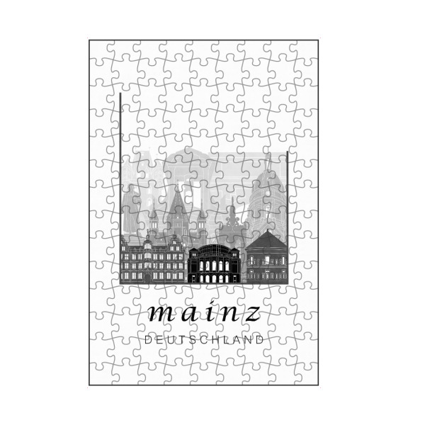 artboxONE Puzzle "Mainz skyline black & white" artboxONE - Städte,Architektur,Kartografie