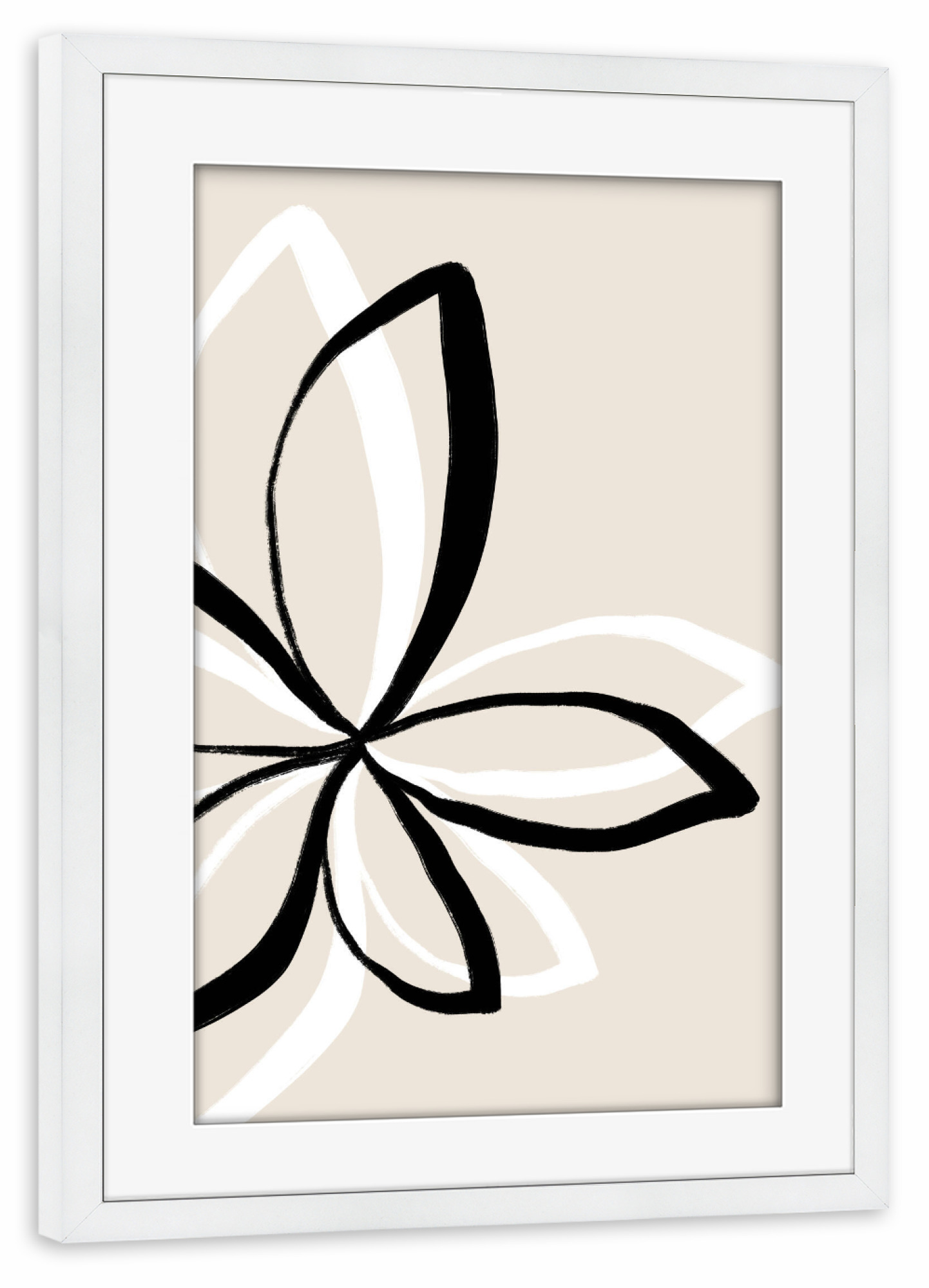 Poster mit Rahmen weiß "Abstract Flowers" artboxONE - Floral,Abstrakt