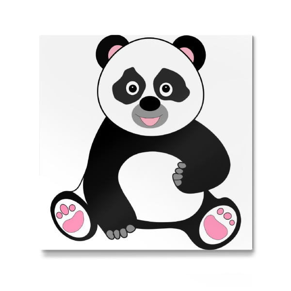 Galerie-Print "Panda lacht" 30x30 cm artboxONE