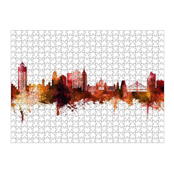 artboxONE Puzzle "Bengaluru Skyline Red" artboxONE - Städte