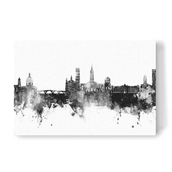 Leinwandbild "Toulouse France Skyline Black" artboxONE - Städte