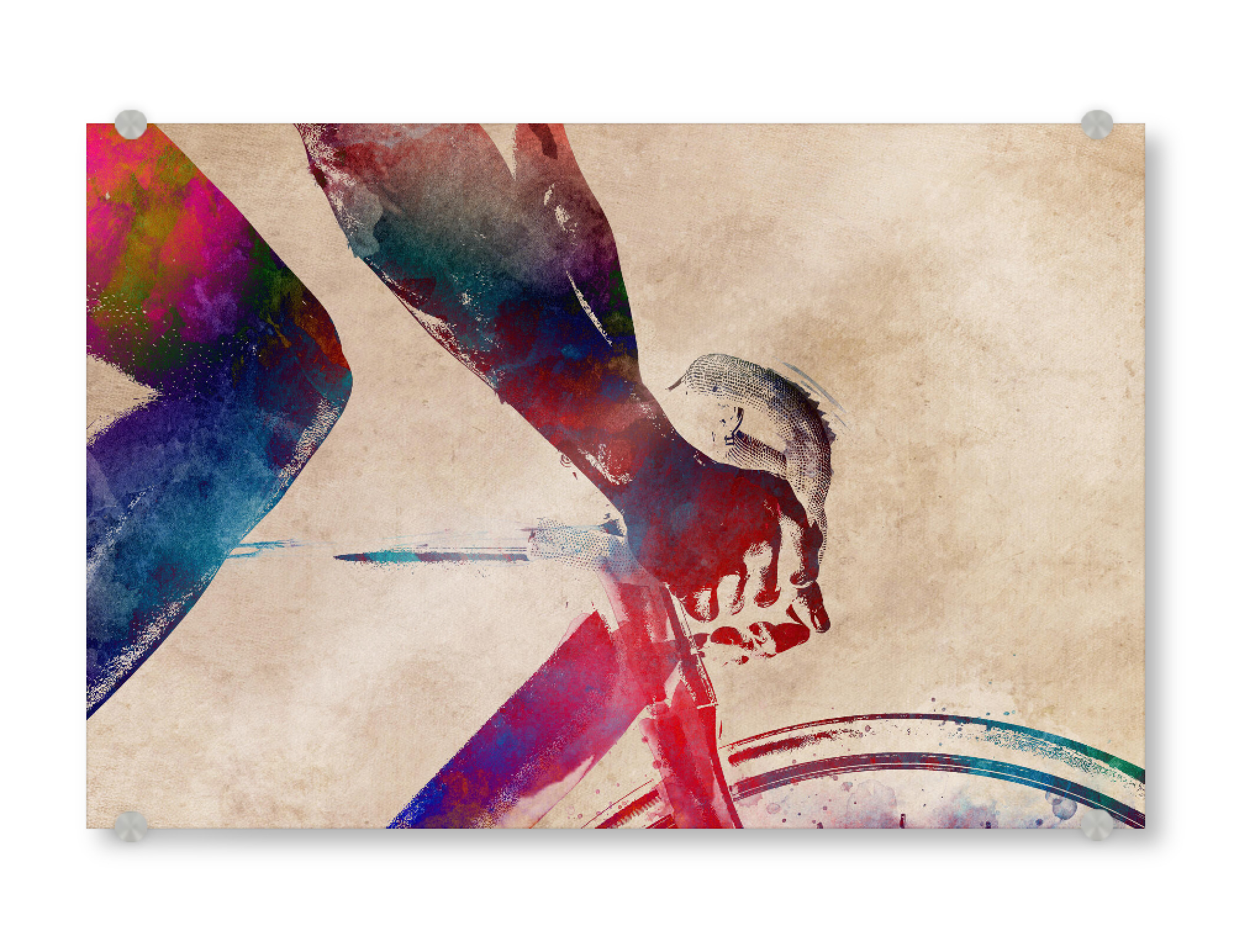 Acrylglasbild "Cycling sport arts" artboxONE - Sport,Sport / Motivation