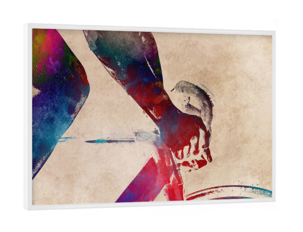 Poster mit weißem Rahmen "Cycling sport arts" artboxONE - Sport,Sport / Motivation