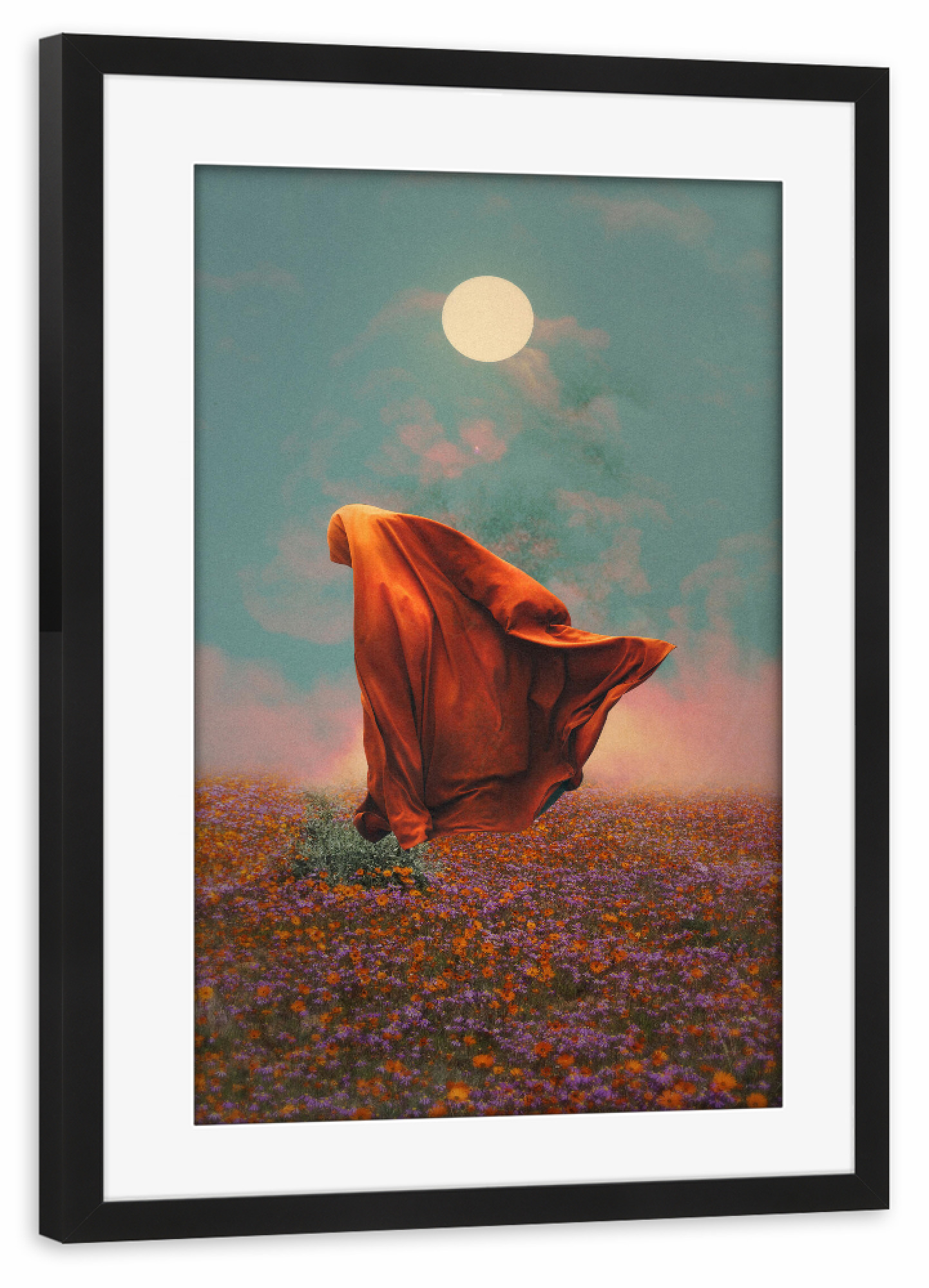 Poster mit Rahmen schwarz "Fields" artboxONE - Natur,Abstrakt