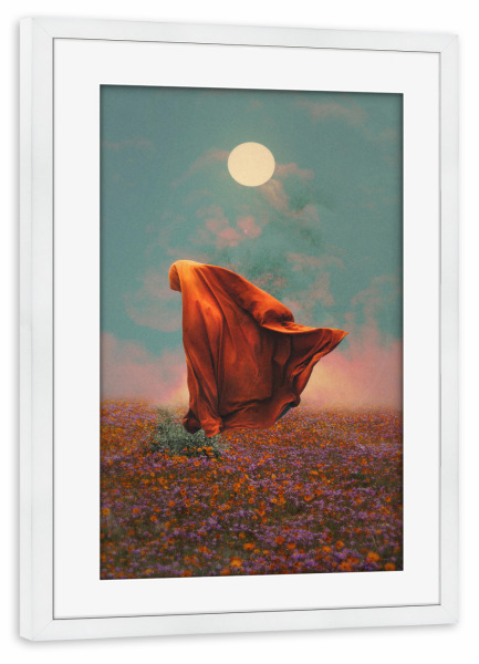 Poster mit Rahmen weiß "Fields" artboxONE - Natur,Abstrakt