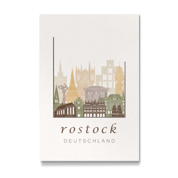 Galerie-Print "Rostock skyline rustic" 30x20 cm artboxONE