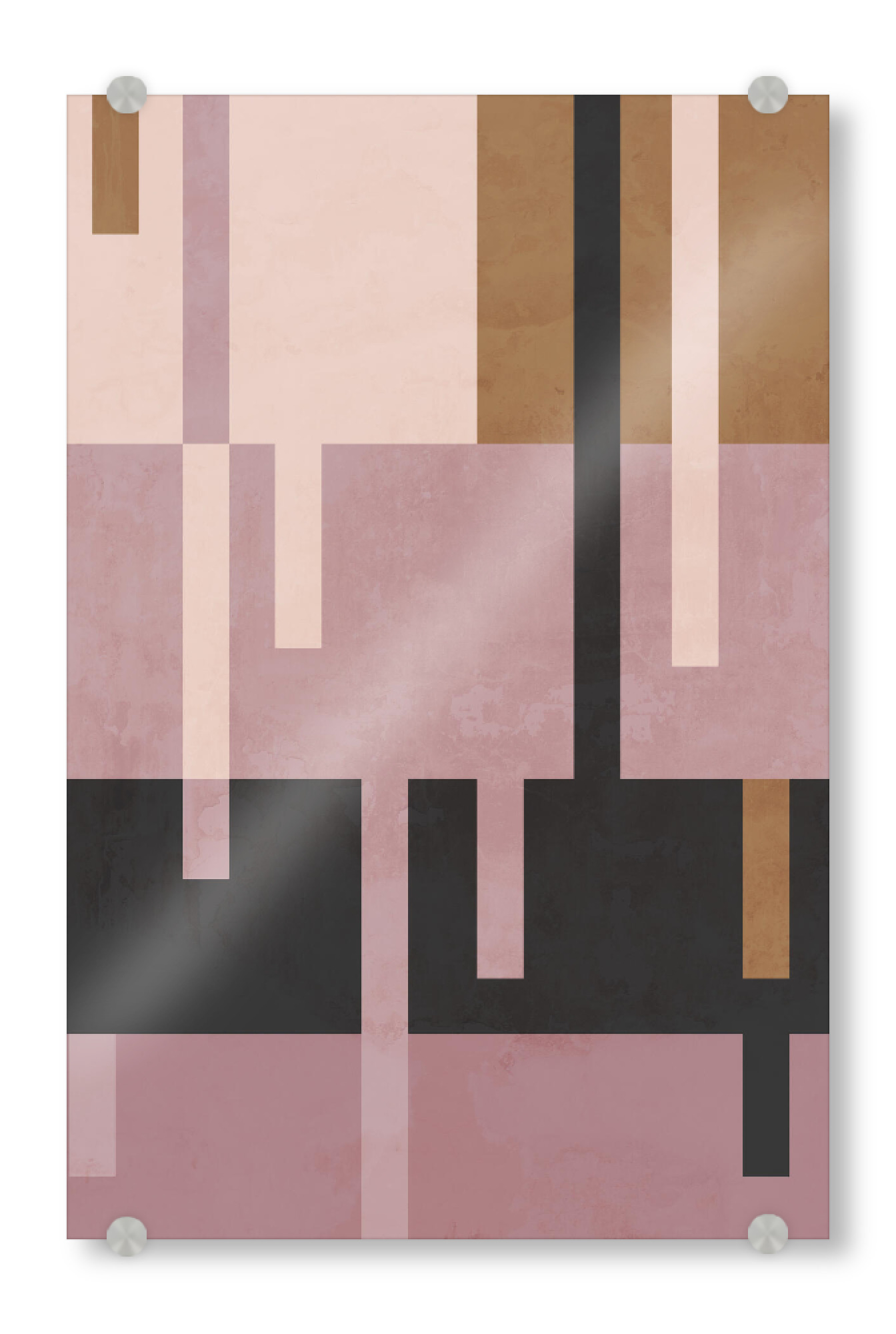 Acrylglasbild "Rose Geometry" artboxONE - Abstrakt,Geometrie - Rose,Pink,Surrealism,Face,Formen,Geometrie,Geometry,Forms,Abstract,Abstrakt
