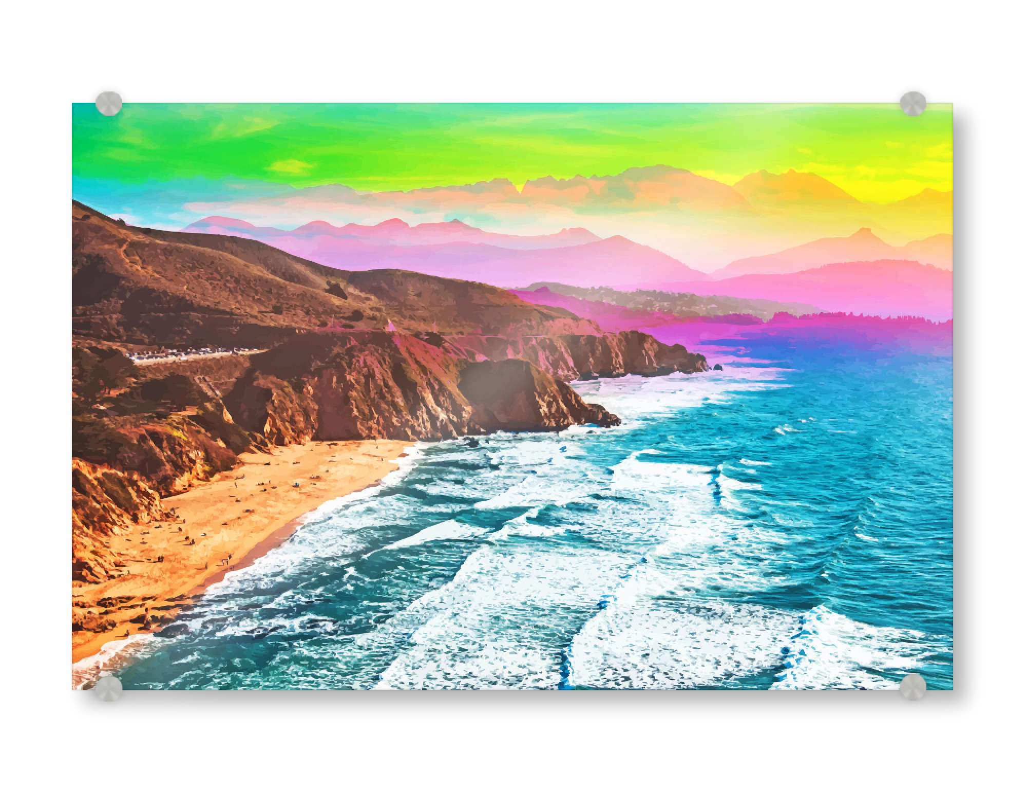 Acrylglasbild "Colorama" artboxONE - Natur,Reise / Strand und Meer