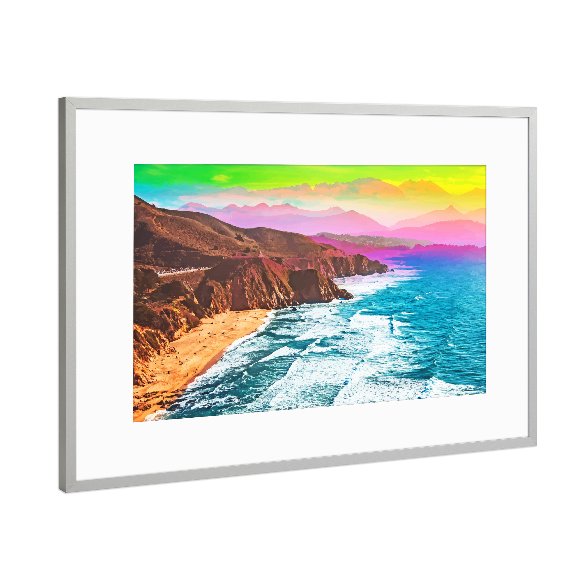 Poster mit Rahmen Silber "Colorama" artboxONE - Natur,Reise / Strand und Meer