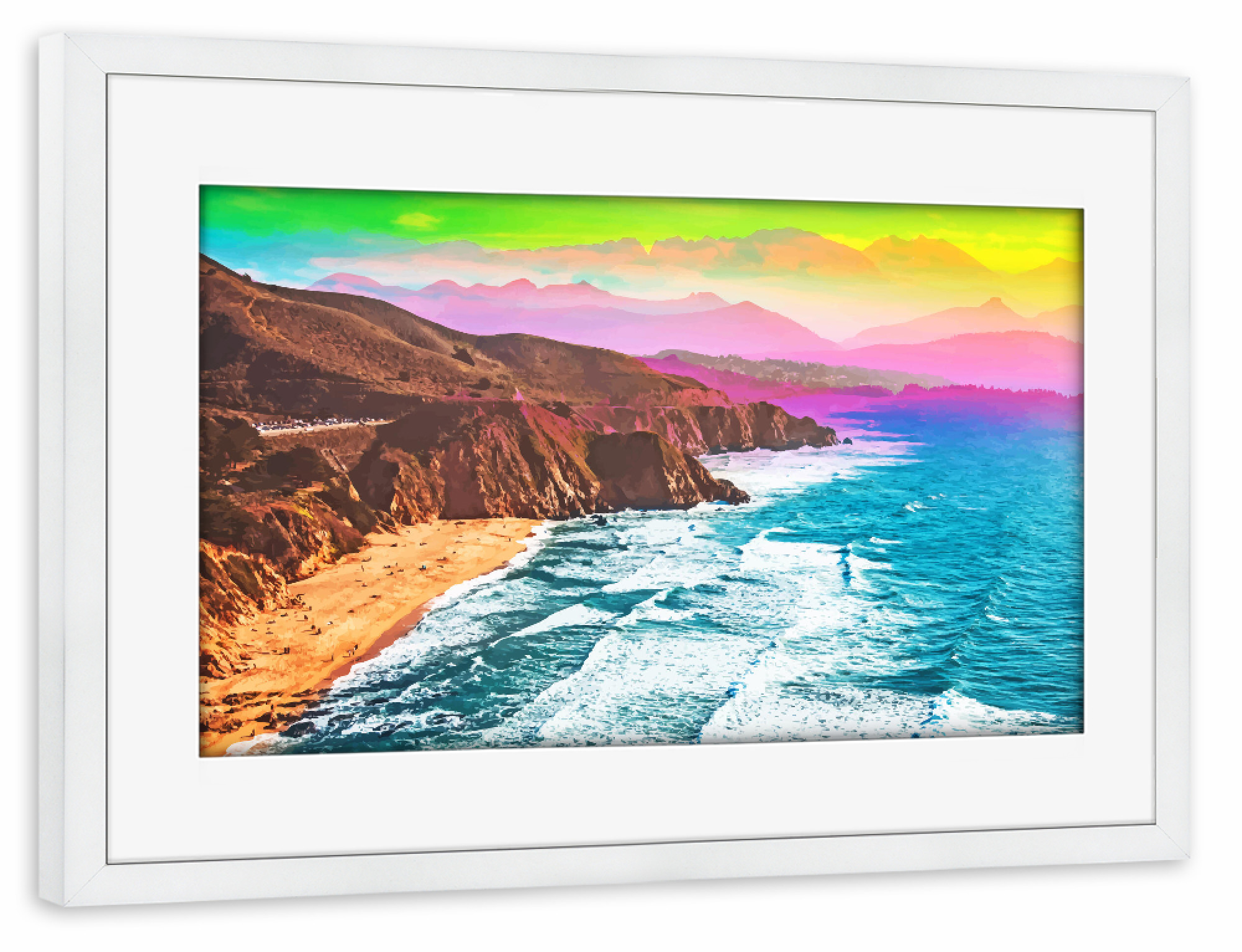 Poster mit Rahmen weiß "Colorama" artboxONE - Natur,Reise / Strand und Meer