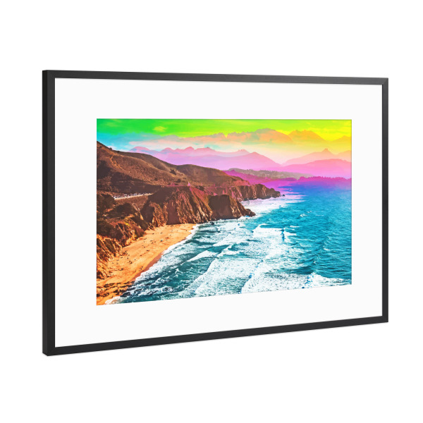Poster mit Rahmen Schwarz (Metallic) "Colorama" artboxONE - Natur,Reise / Strand und Meer