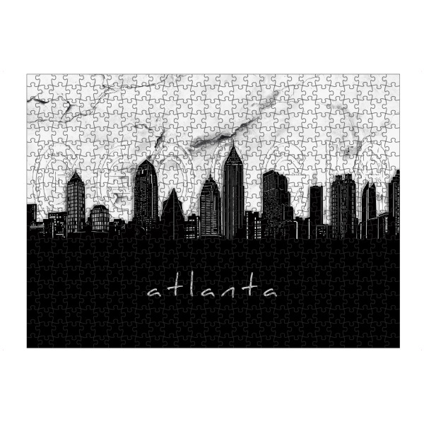 Puzzle Ravensburger "Atlanta skyline marble" artboxONE - Städte,Reise,Architektur