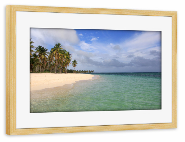 Poster mit Rahmen kiefer "Karibischer Strand" artboxONE - Natur,Reise,Reise / Strand und Meer