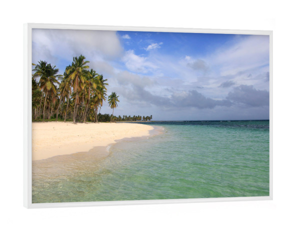 Poster mit weißem Rahmen "Karibischer Strand" artboxONE - Natur,Reise,Reise / Strand und Meer