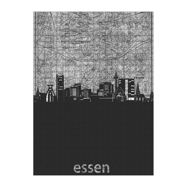 artboxONE Puzzle "Essen skyline map grey" artboxONE - Städte,Reise,Architektur,Kartografie