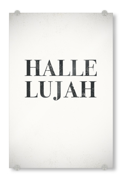 Acrylglasbild "Hallelujah" artboxONE - Typografie