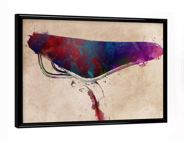 Poster mit schwarzem Rahmen "Bicycle saddle art" artboxONE - Sport,Sport / Motivation