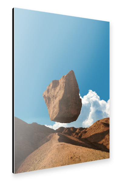 Alu-Dibond "Floating land" 30x20 cm artboxONE