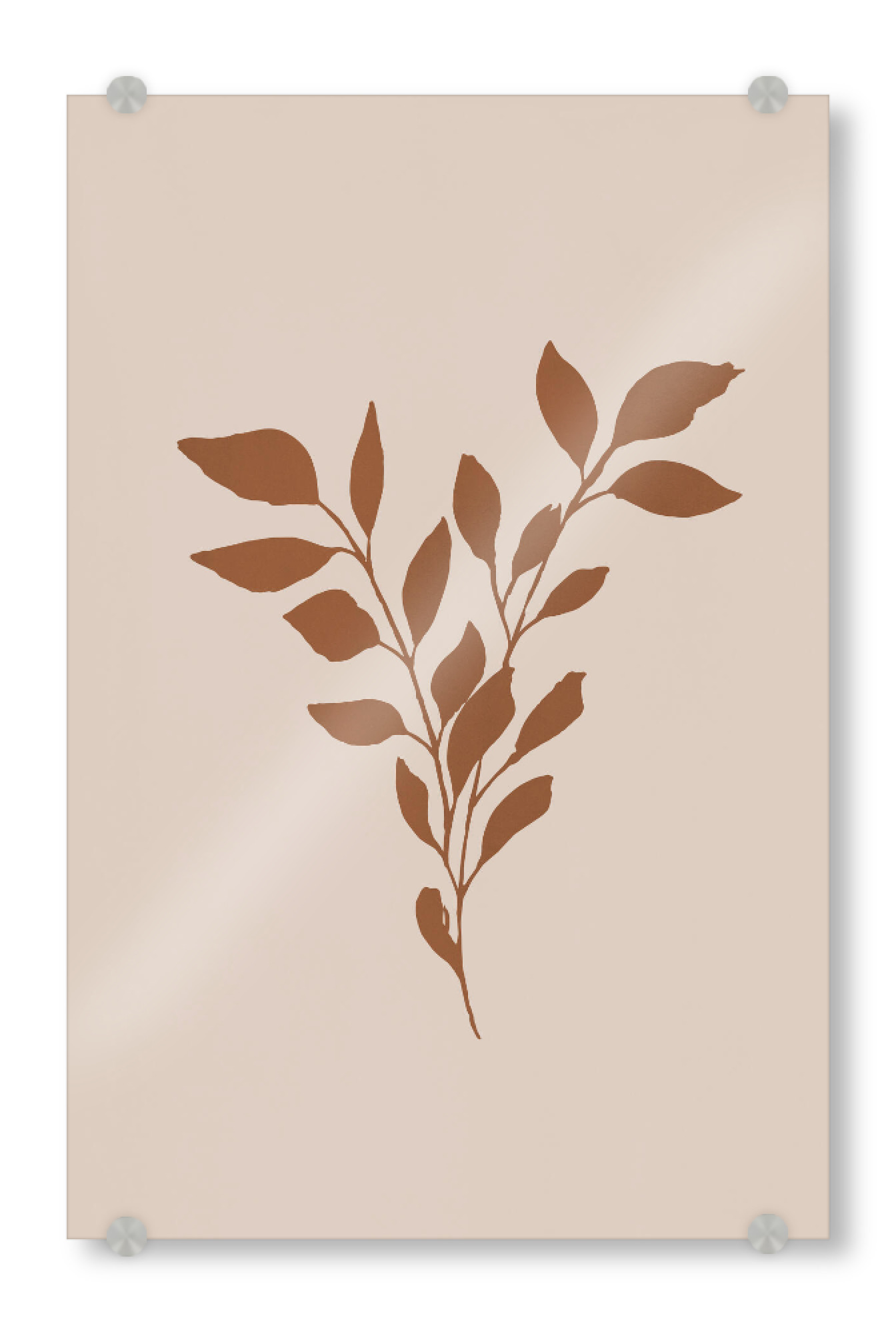Acrylglasbild "Terracotta Leaf" artboxONE - Natur,Abstrakt