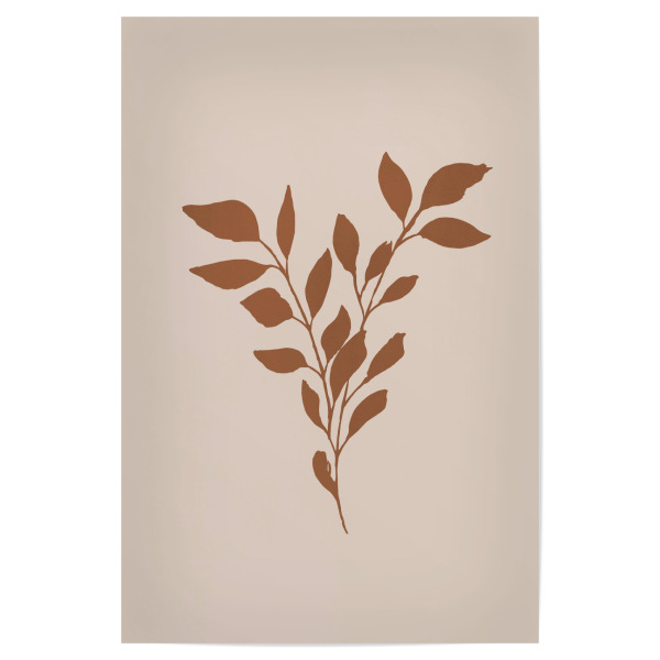 Poster "Terracotta Leaf" artboxONE - Natur,Abstrakt