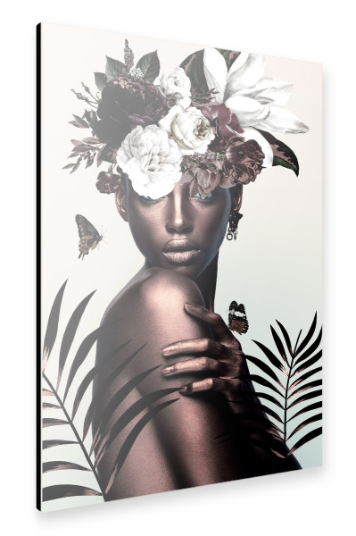 Alu-Dibond "Woman Golden" 30x20 cm artboxONE