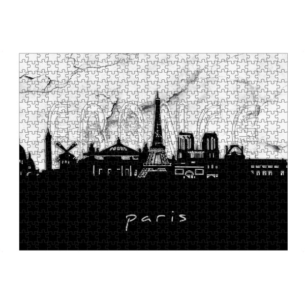 Puzzle Ravensburger "Paris skyline marble" artboxONE - Städte,Reise,Architektur,Städte / Paris,Marmor