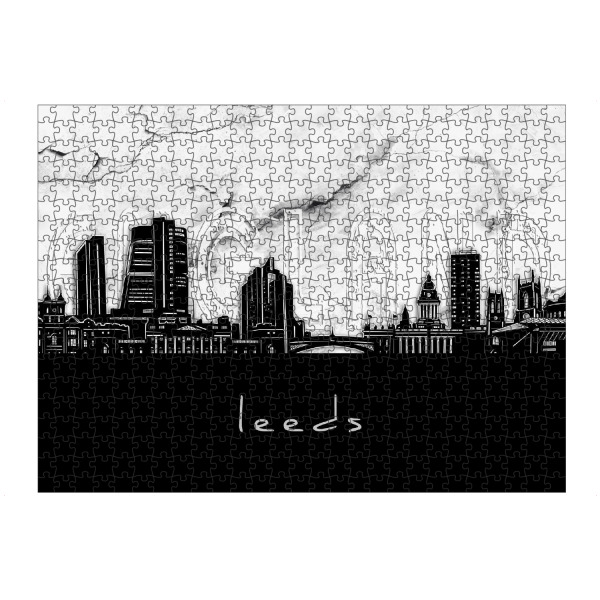 Puzzle Ravensburger "Leeds skyline marble" artboxONE - Städte,Reise,Architektur,Marmor