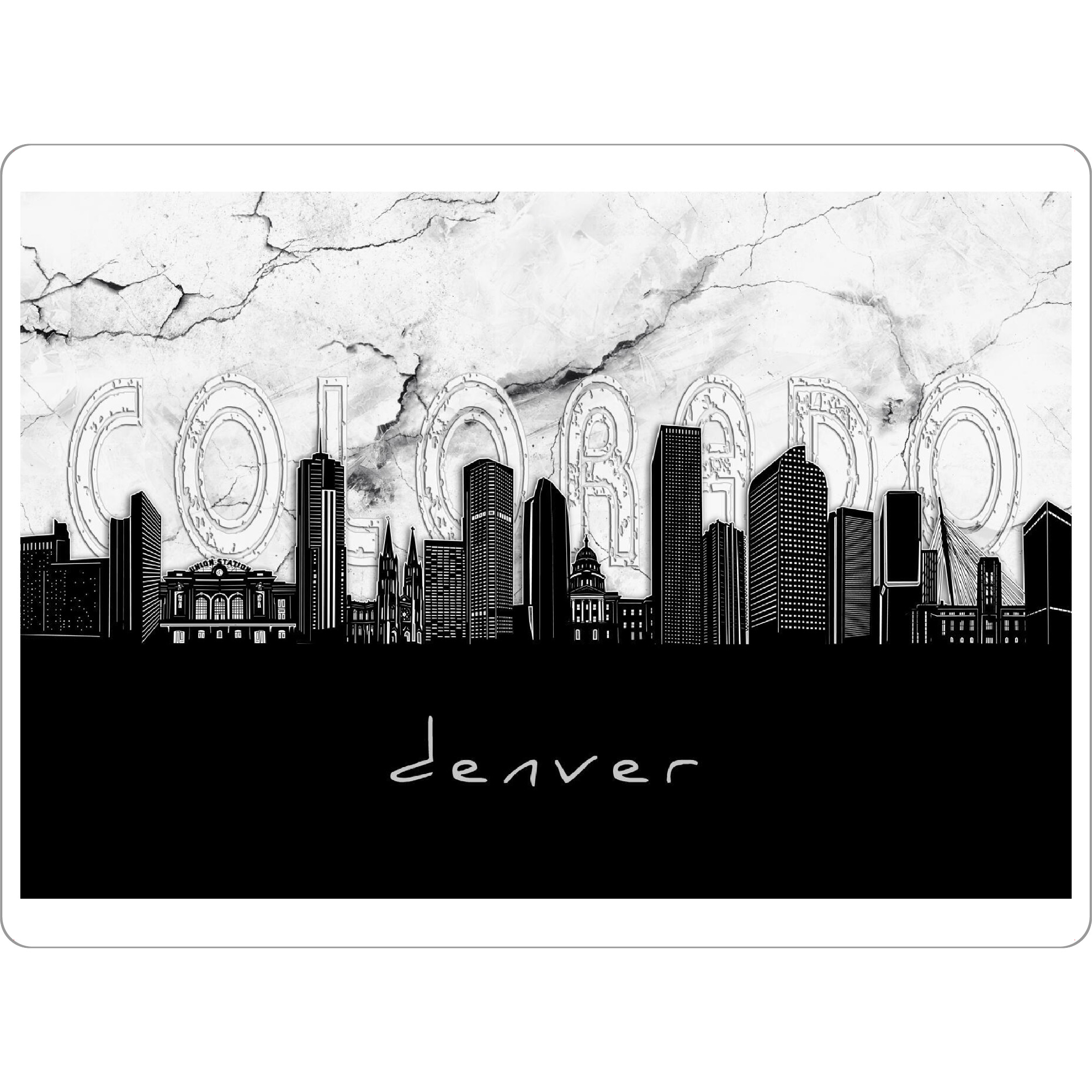 Tischset "Denver skyline marble" artboxONE - Städte,Reise,Architektur,Marmor