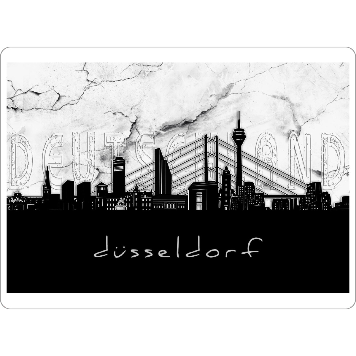 Tischset "Dusseldorf skyline marble" artboxONE - Städte,Reise,Architektur,Städte / Düsseldorf,Marmor
