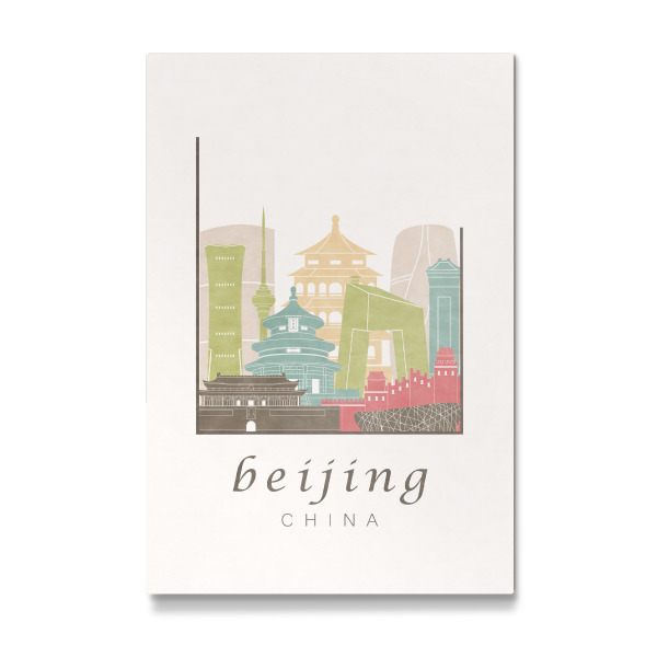 Galerie-Print "Beijing skyline pastel" 30x20 cm artboxONE