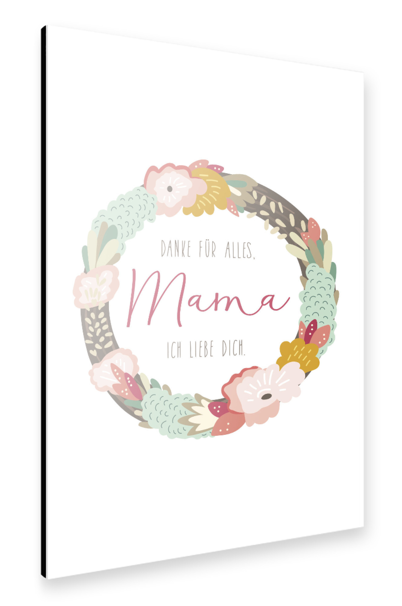 Alu-Dibond "Danke für alles, Mama - Boho" 30x20 cm artboxONE