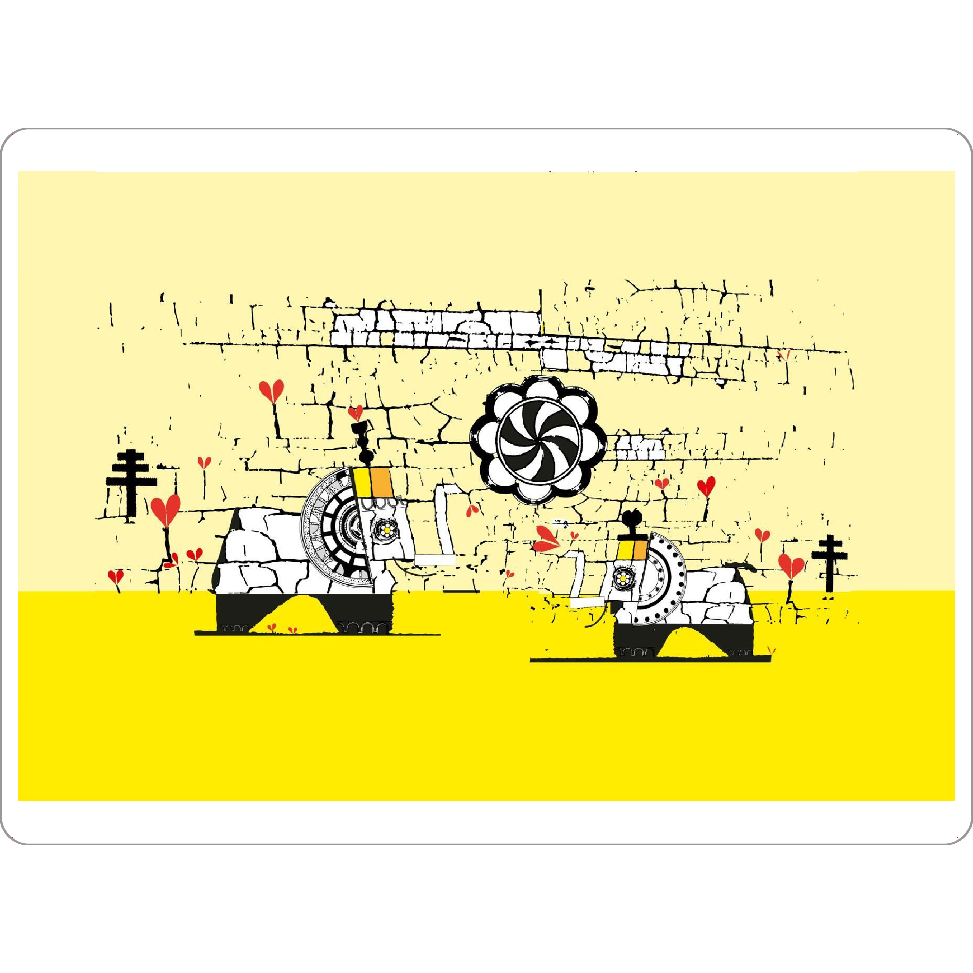 Tischset "Elefanten mit Ball" artboxONE - Für Kinder,Tiere,Streetart,Lustig