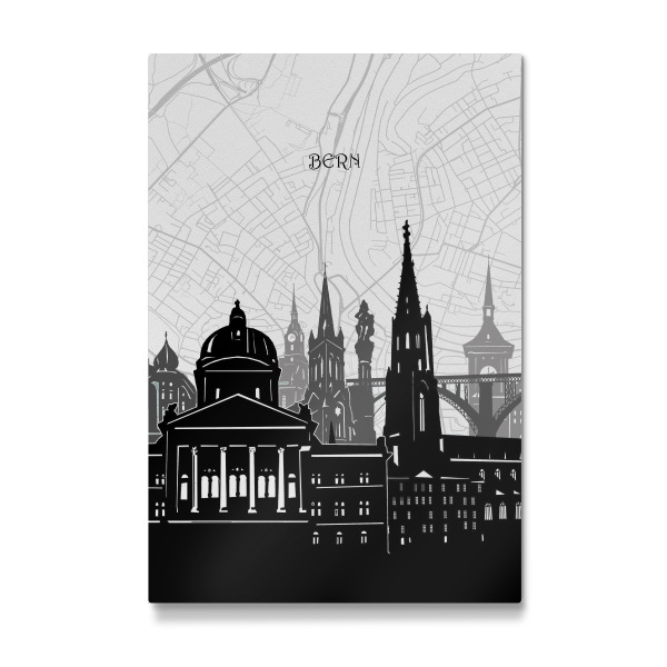 Galerie-Print "Bern cityscape map" 30x20 cm artboxONE