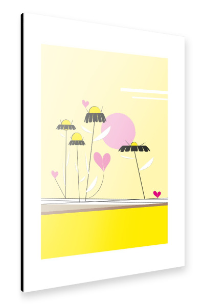 Alu-Dibond "Happy Flowers" 30x20 cm artboxONE