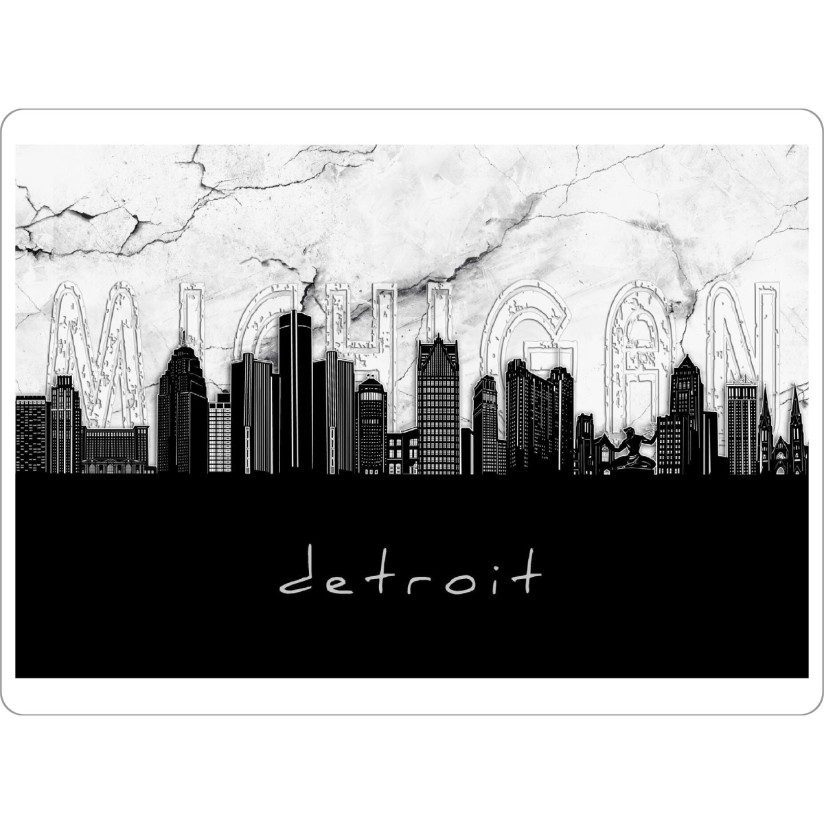Tischset "Detroit skyline marble" artboxONE - Städte,Reise,Architektur,Marmor