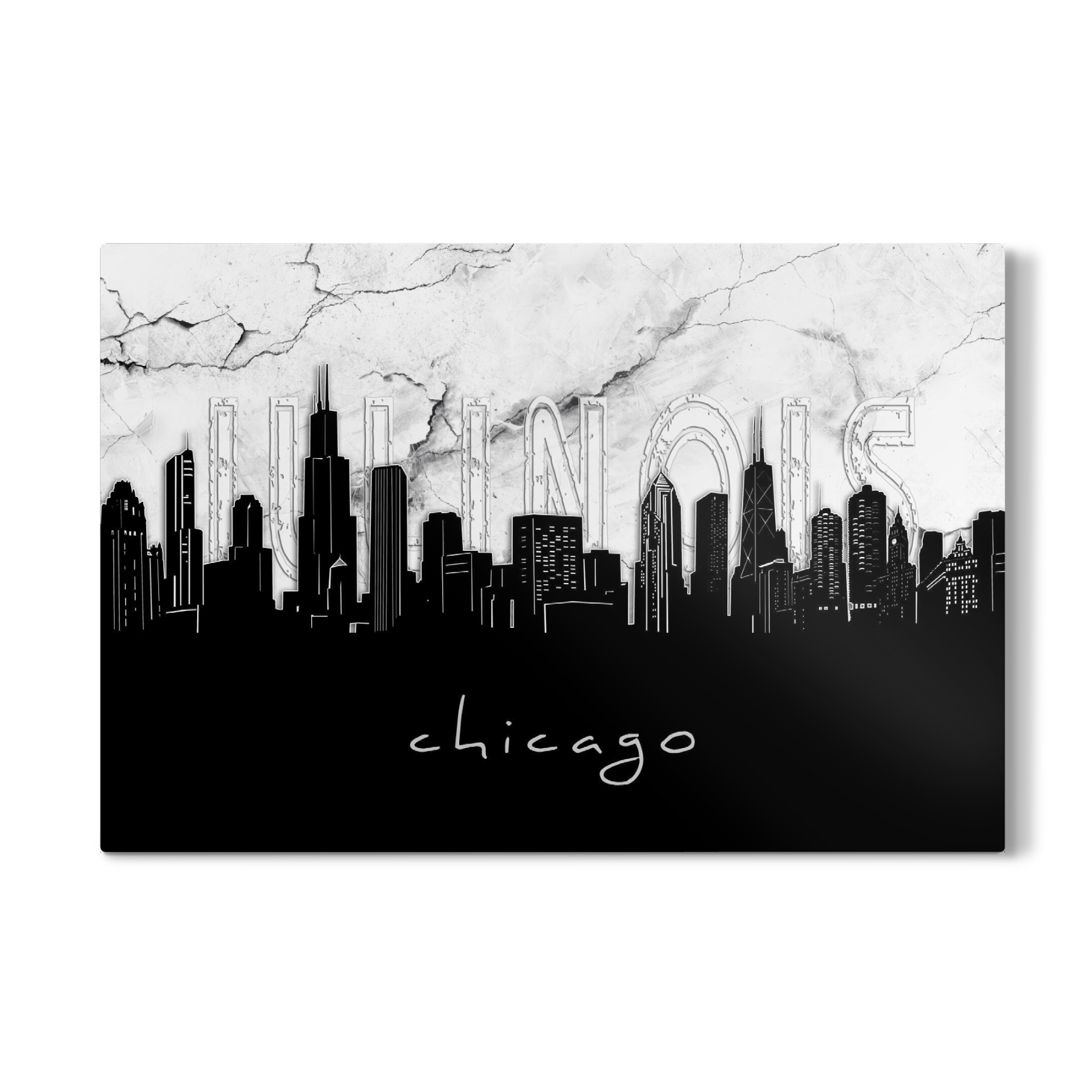 Galerie-Print "Chicago skyline marble" 75x50 cm artboxONE
