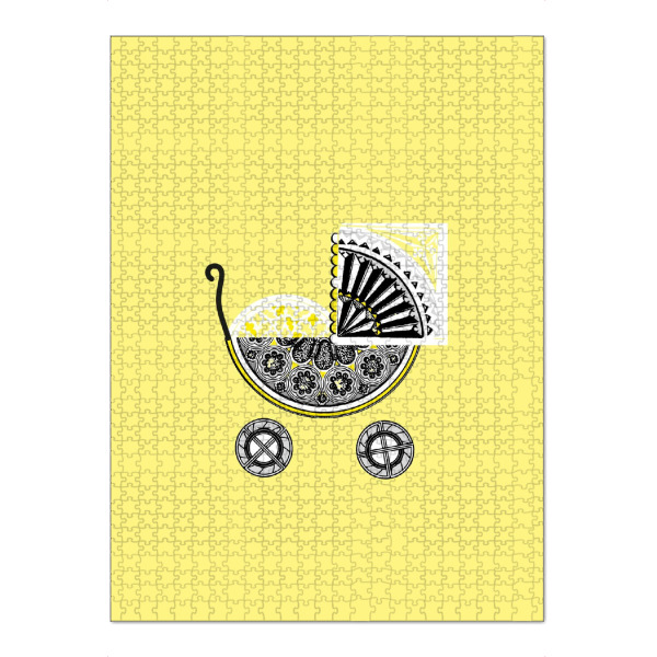 Puzzle Ravensburger "Kinderwagen gelb" artboxONE - Für Kinder,Abstrakt