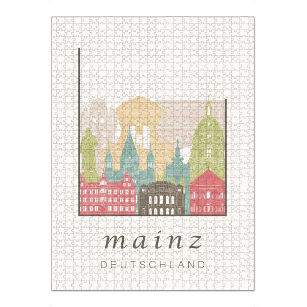 Puzzle Ravensburger "Mainz skyline pastel" artboxONE - Städte,Architektur