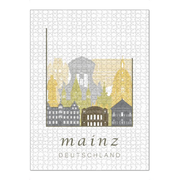 Puzzle Ravensburger "Mainz skyline desert" artboxONE - Städte,Architektur