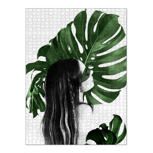 Puzzle Ravensburger "Woman Green Sheets" artboxONE - Natur,Menschen,Liebe