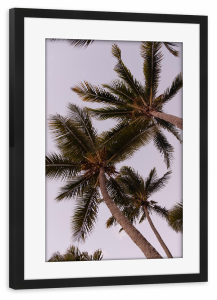 Poster mit Rahmen schwarz "Under the palm trees" artboxONE - Natur,Reise,Floral,Reise / Strand und Meer