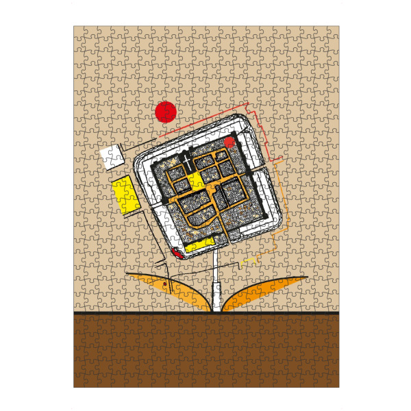 Puzzle Ravensburger "Blume Berta" artboxONE - Natur,Floral,Abstrakt,Geometrie