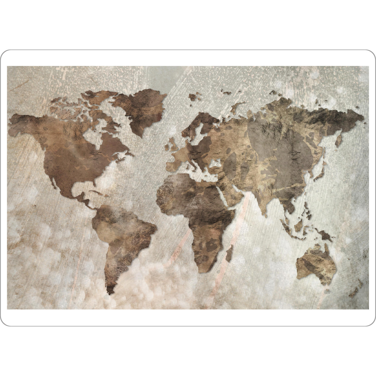 Tischset "World Map Brown (matart)" artboxONE - Reise,Für Kinder,Reise / Länder,Kartografie