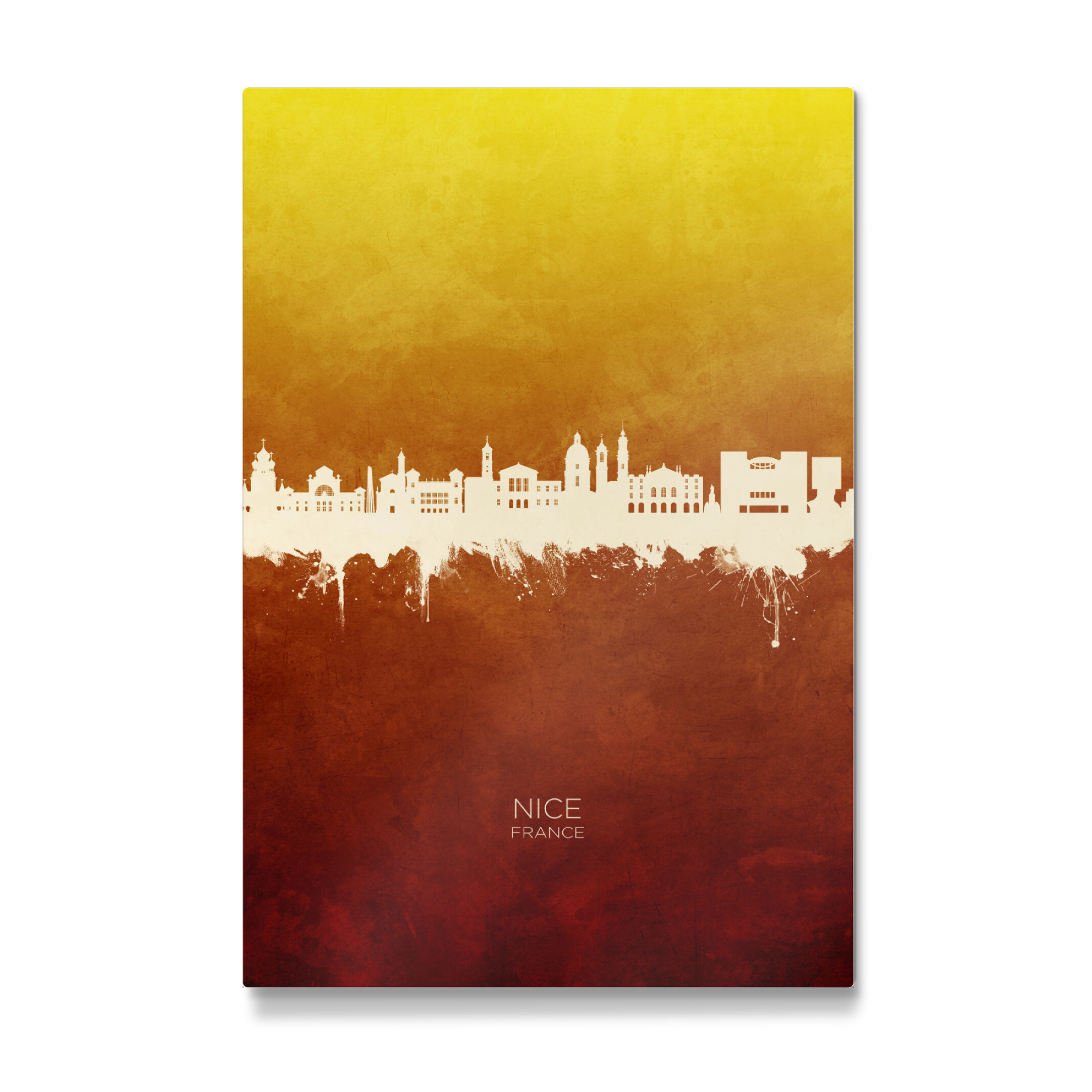 Galerie-Print "Nice France Skyline RedYellow" 30x20 cm artboxONE